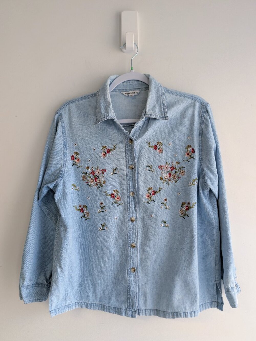 Venticello Embroidered Denim Button up shirt